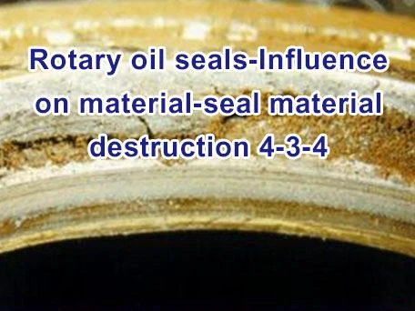 Rotary oil seals-Influence on material-seal material destruction